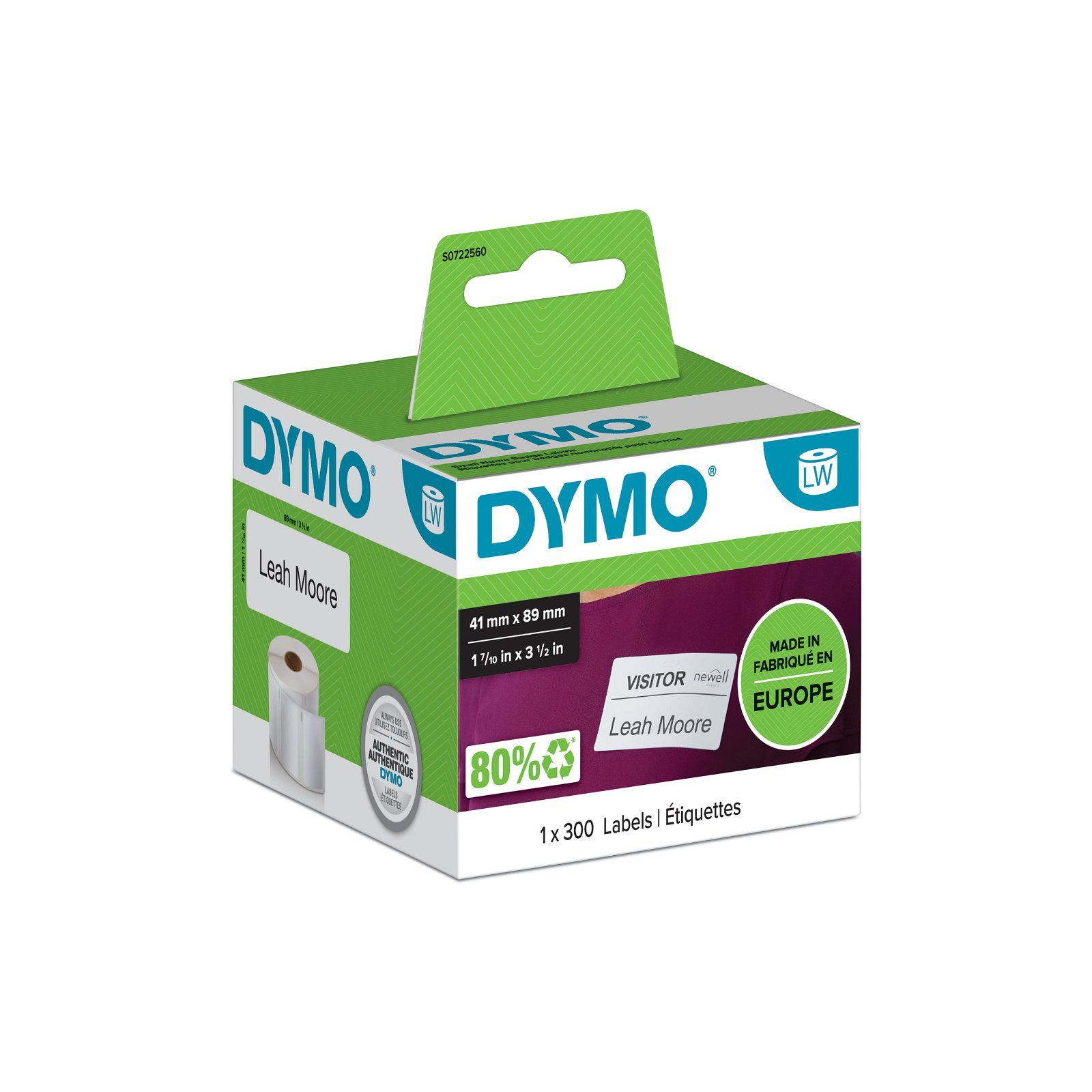 Dymo LabelWriter navneskilt etiketter hvid 300 etk