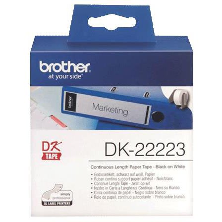Brother etiketter 30.48 m DK22223, hvid