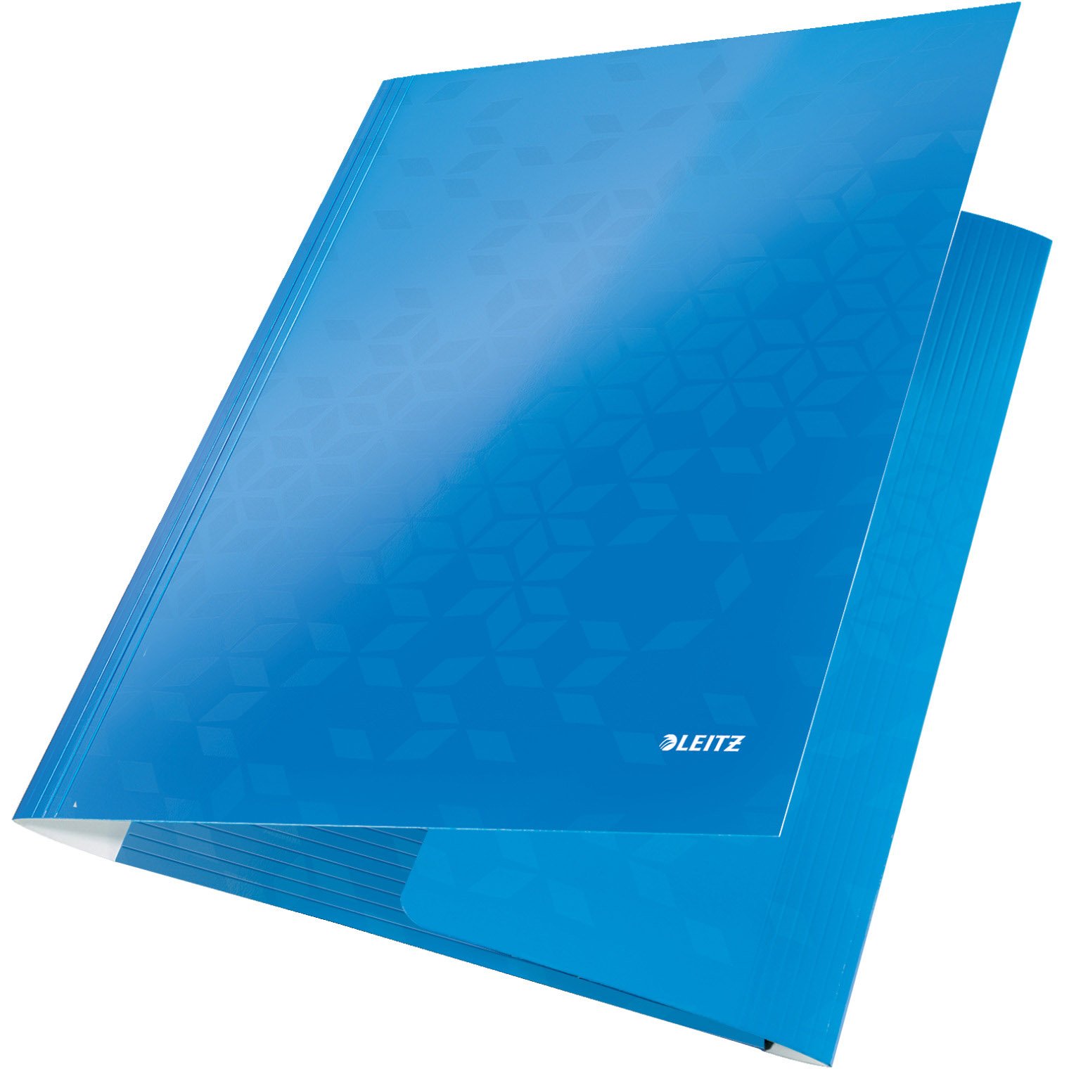Leitz WOW 3-klap elastikmappe Karton/PP blå A4 250 ark