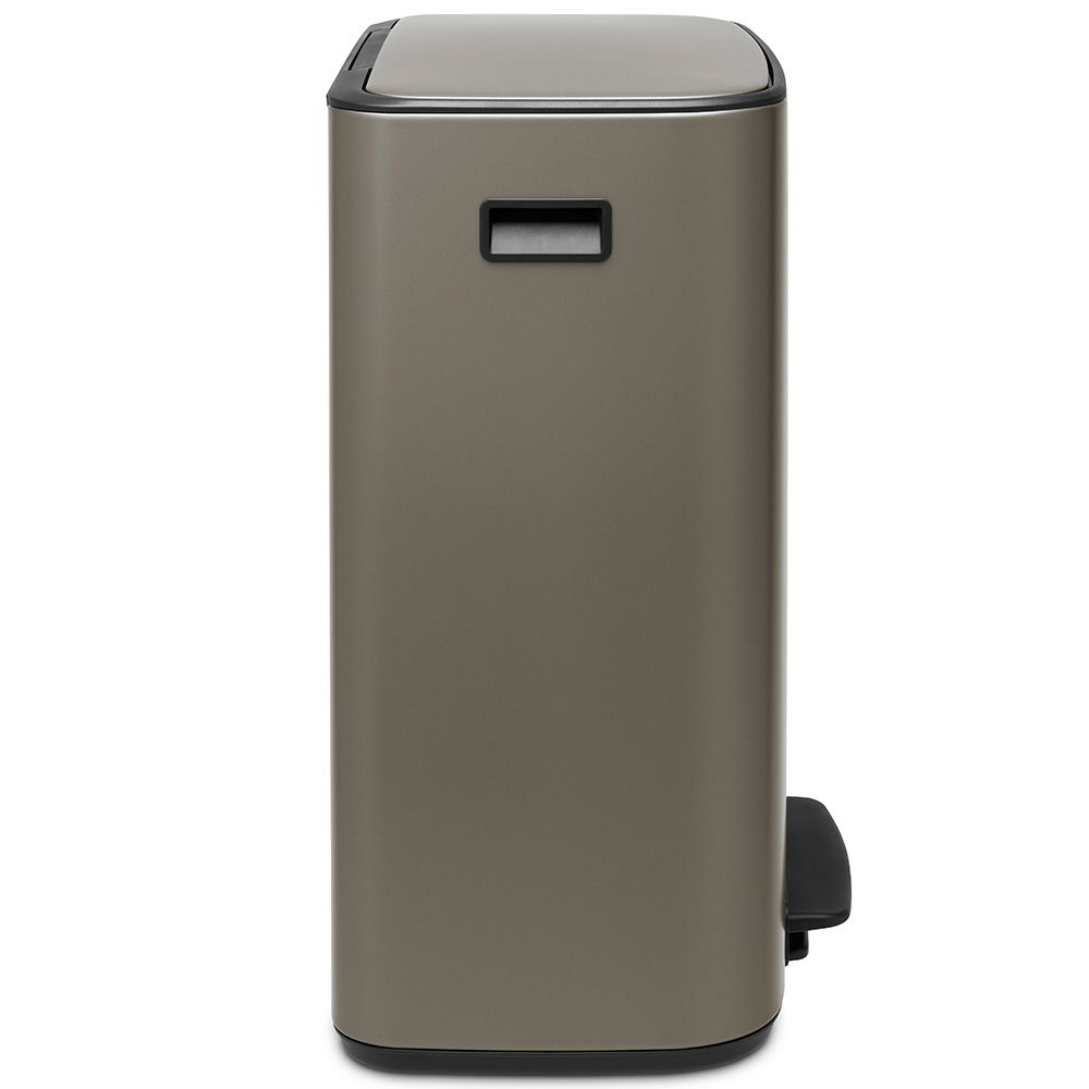 Brabantia BO pedalspand 2x30L Platinum