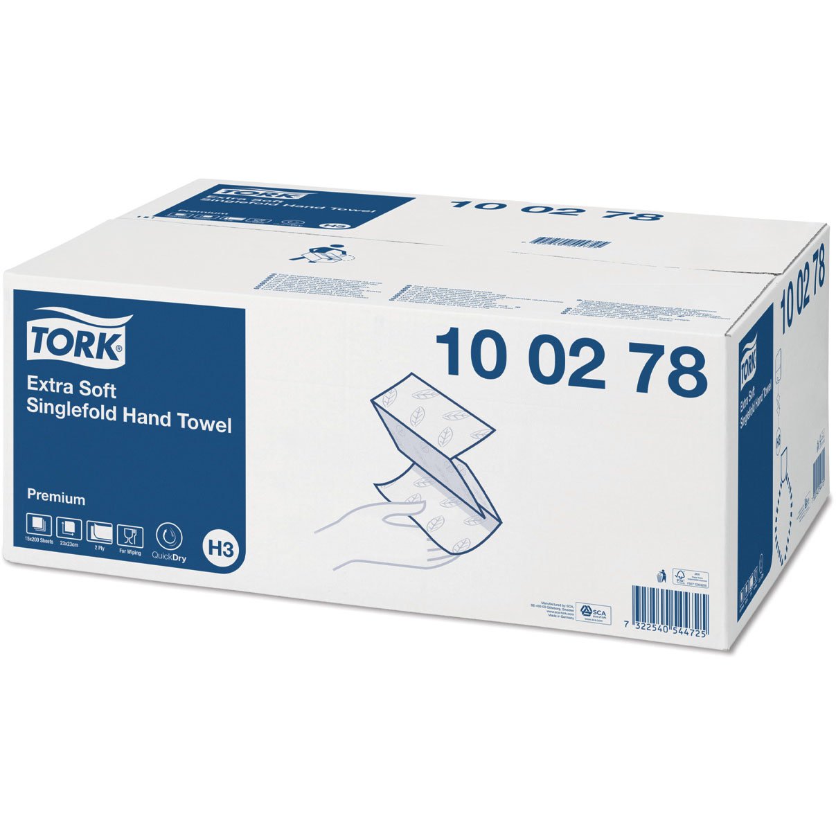 Tork Premium soft håndklædeark H3 C-fold 2Lag