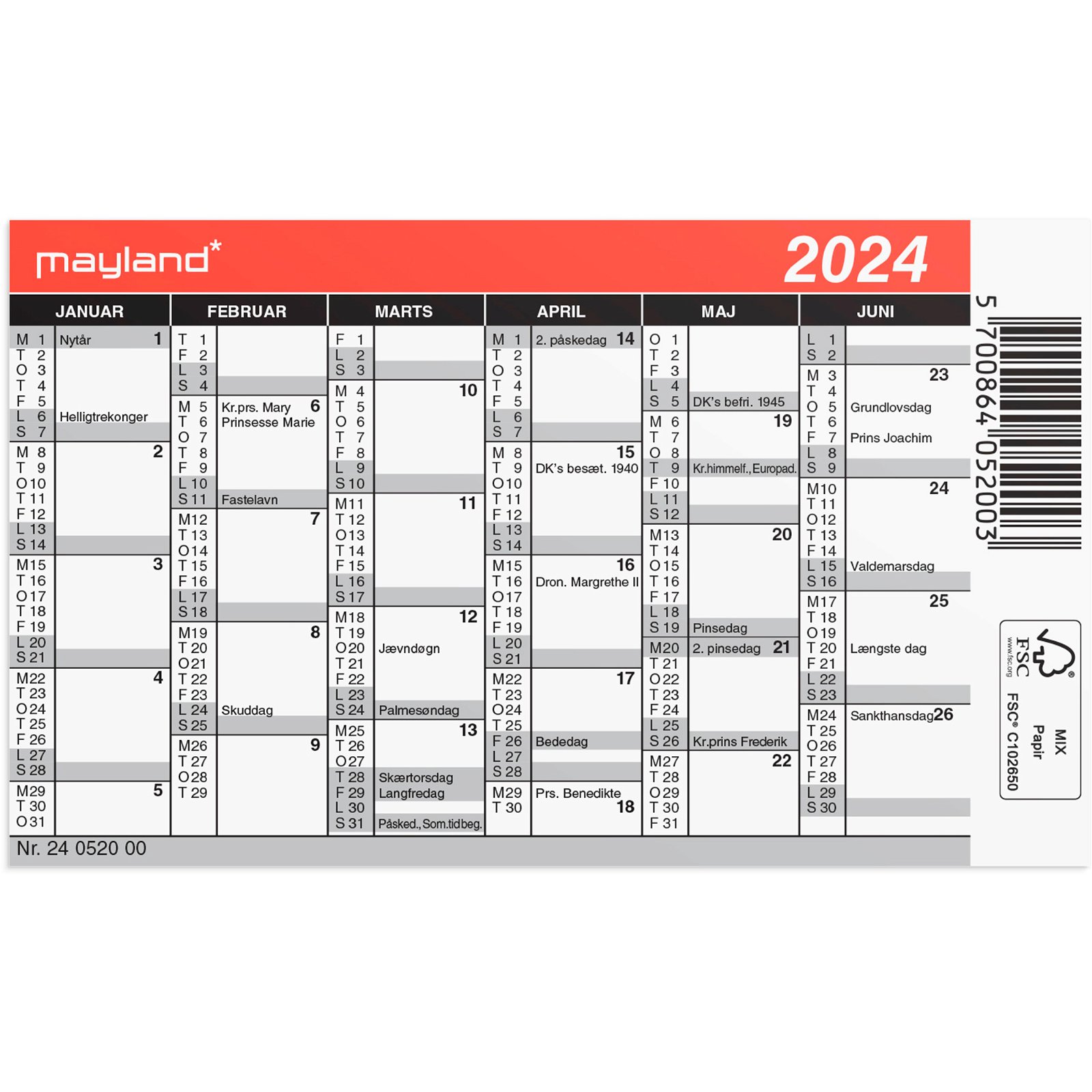 Mayland 2024 Mini lommekalender