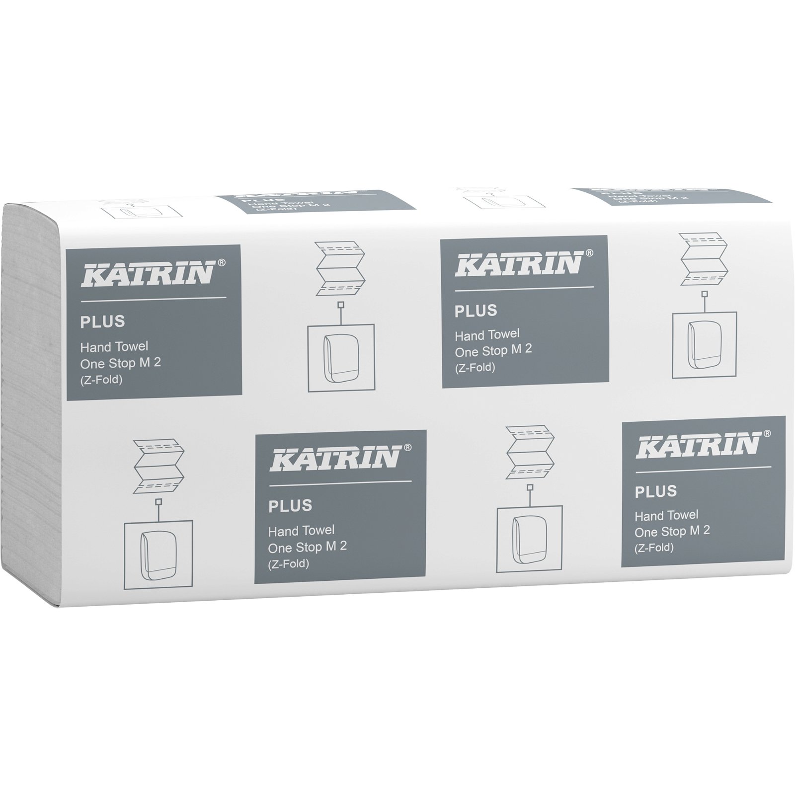 Katrin Plus håndklædeark 25x23,5cm 2lag Z-fold hvid 2880ark
