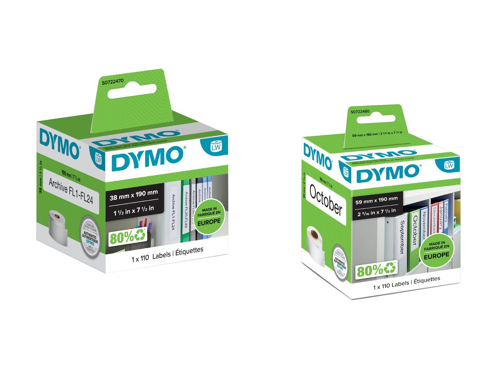 Dymo LabelWriter brevordner etiketter