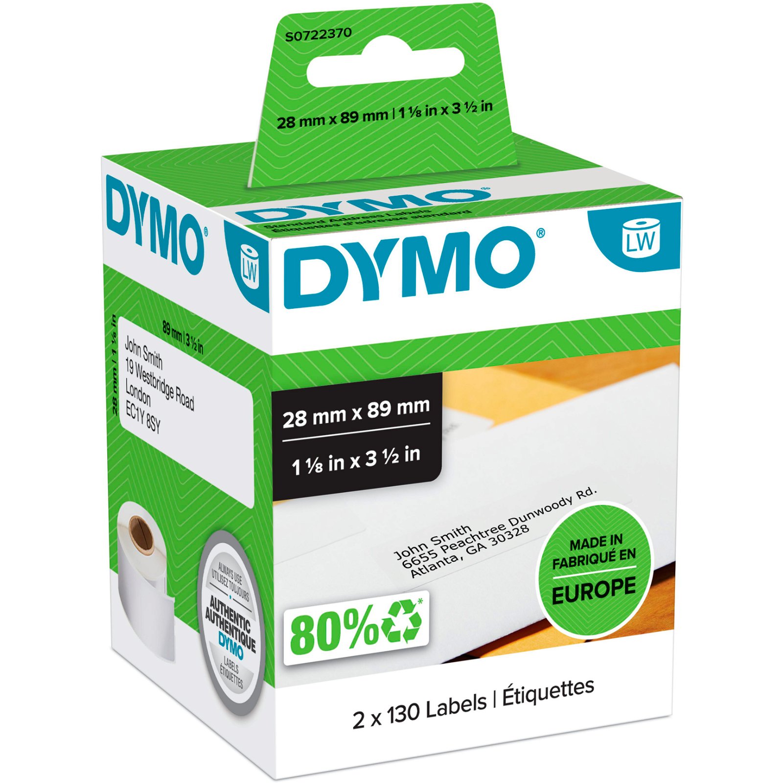 Dymo LabelWriter adresse etiketter hvid 260 etk