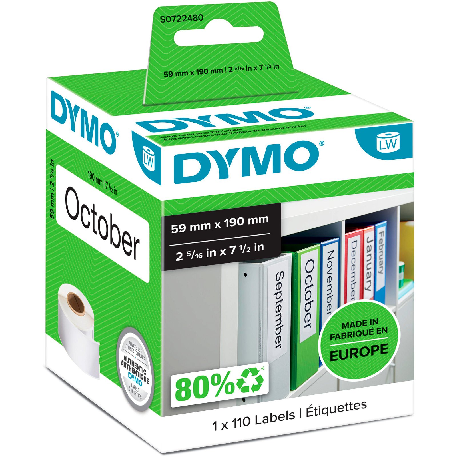 Dymo LabelWriter brevordner etiketter
