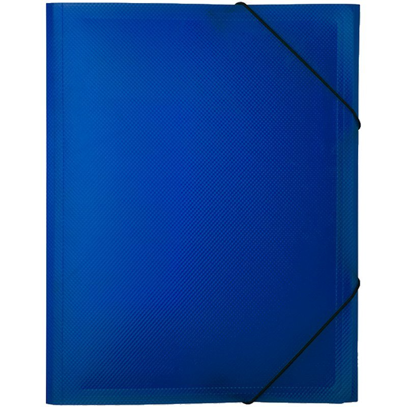 Docusmart 3-klap elastikmappe PP marineblå A4 250 ark