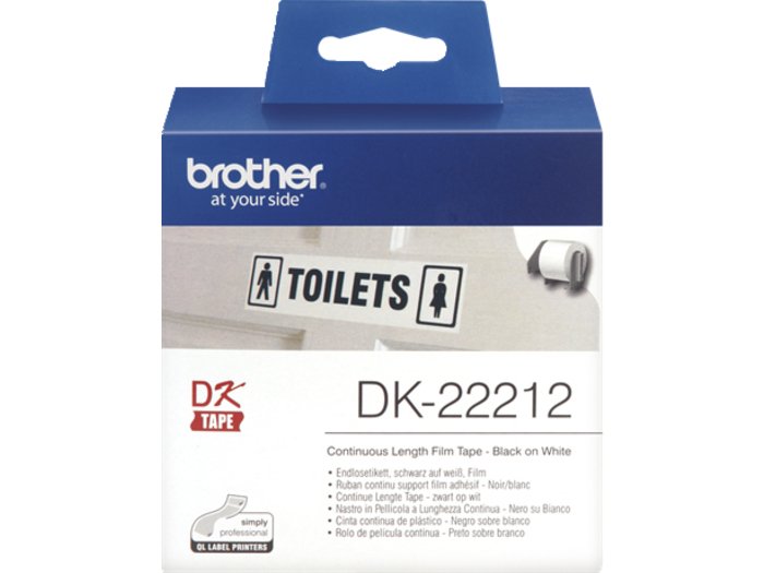 Brother etiketter 15.24 m DK22212, hvid