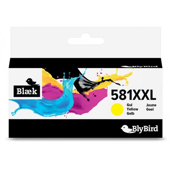 BlyBird CLI-581YXXL 1997C001 Gul Blækpatron, 296 sider