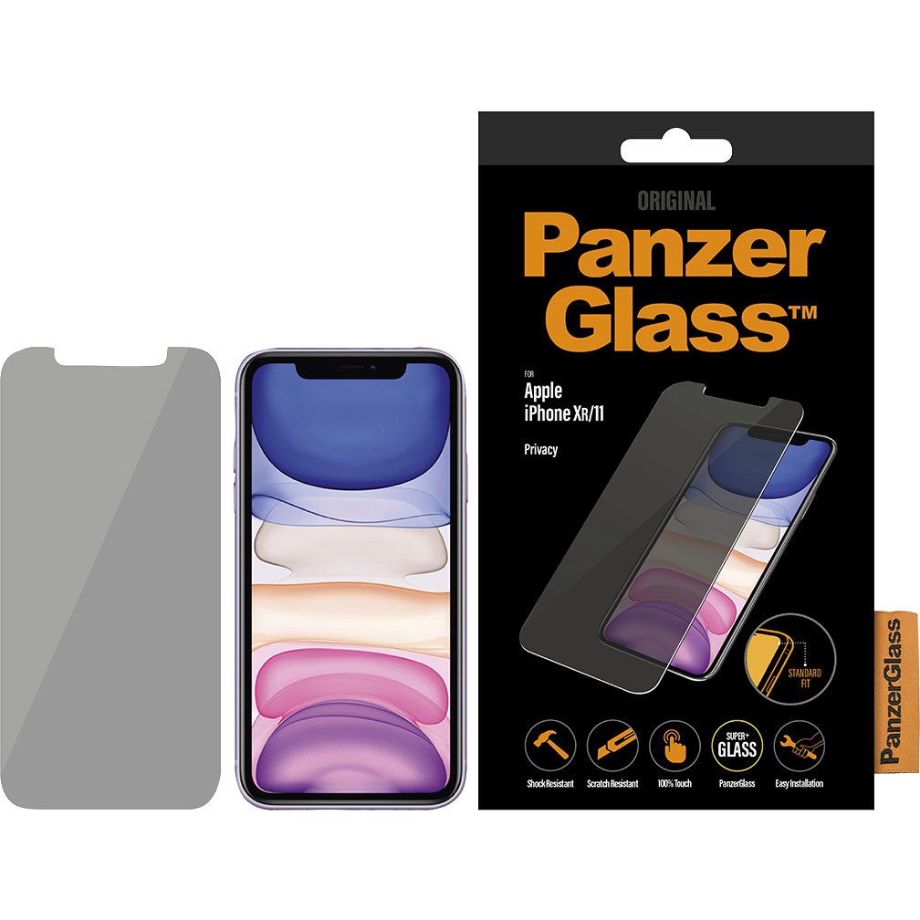 PanzerGlass Privacy beskyttelsesglas t/iPhone XR/11 transparent