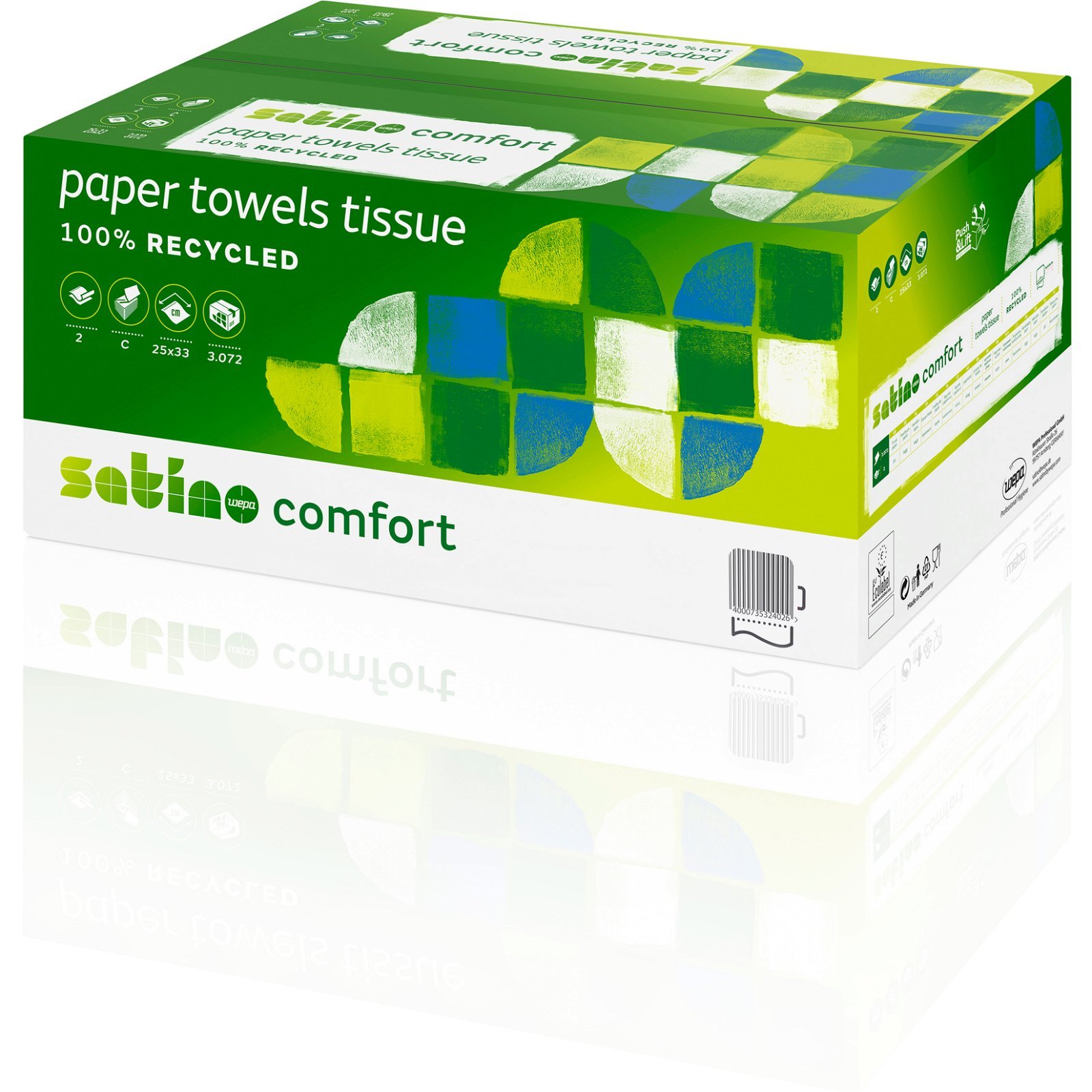 Satino Comfort håndklædeark C-fold 2Lag