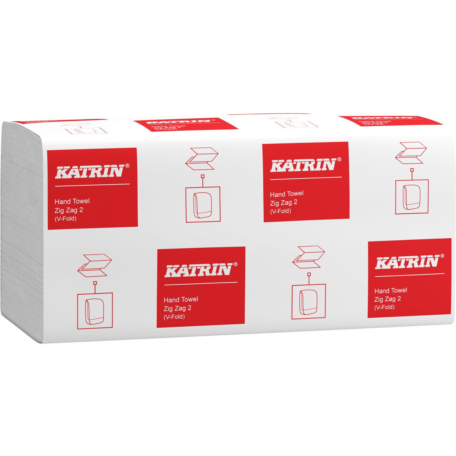 Katrin 35298 håndklædeark 2lags 22,4x23cm V-fold hvid 4000ark