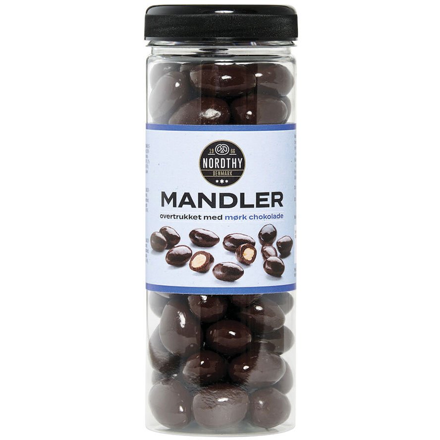 Nordthy Mandler m. mørk chokolade 325 g