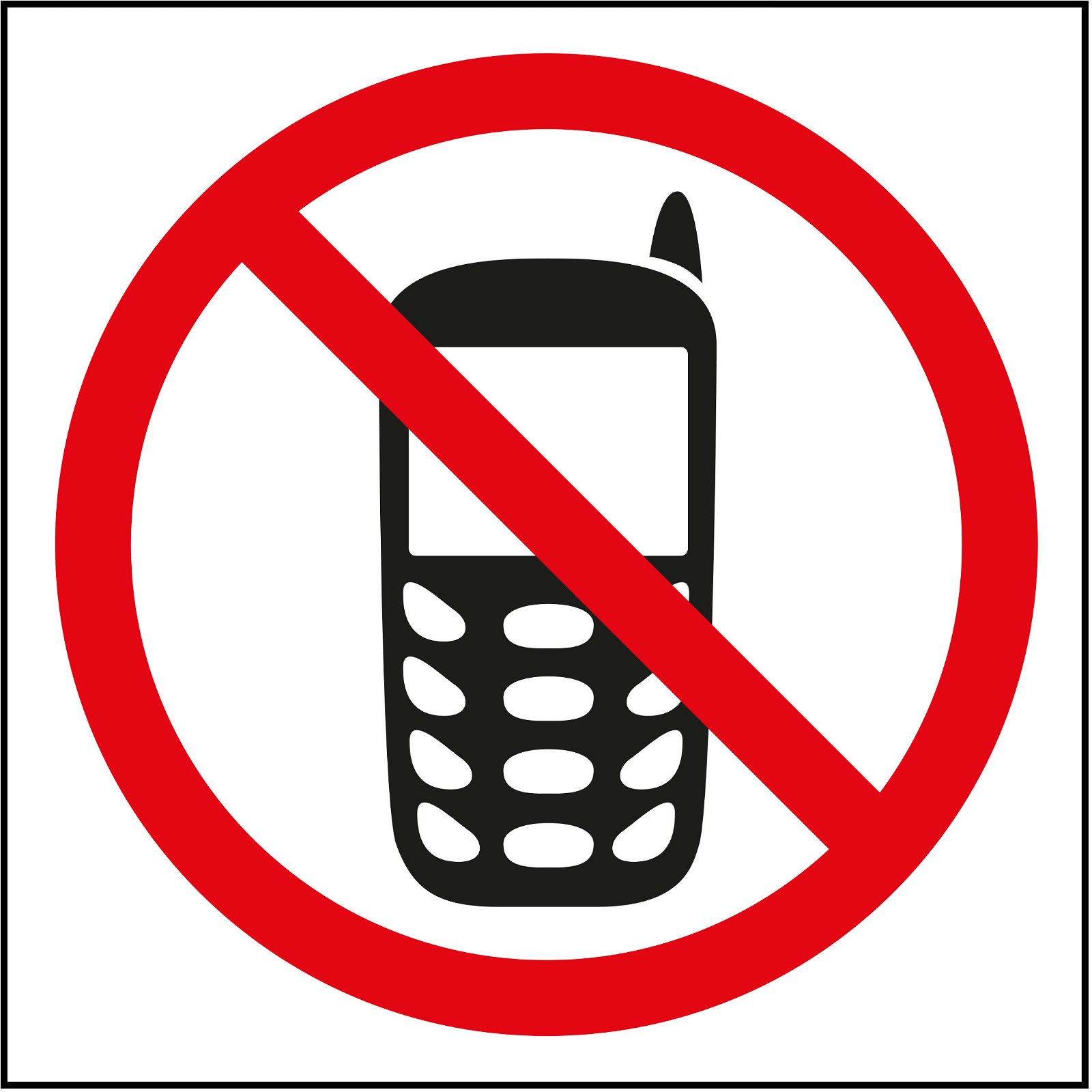 Apli Mobiltelefon forbudt piktogram Nr. 550, Mobiltelefon forbudt