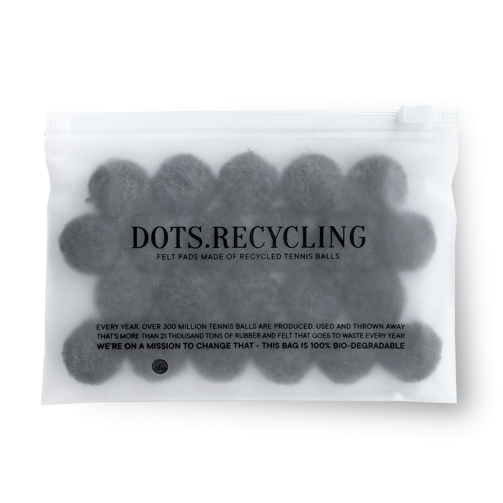 Dots.Recycling filtfødder 22 mm, mørkegrå