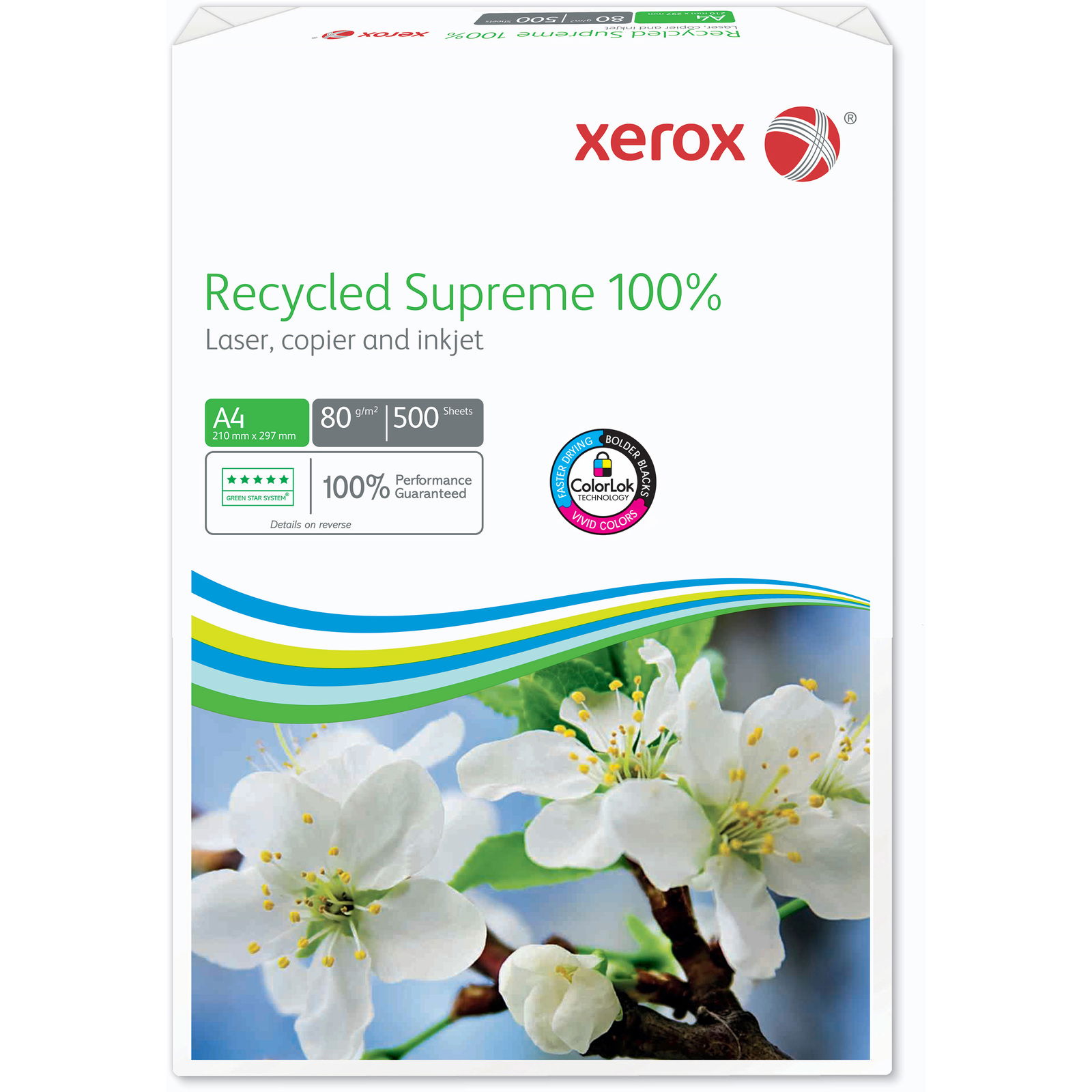 Xerox Recycled Supreme A4 kopipapir 80g hvid 500ark