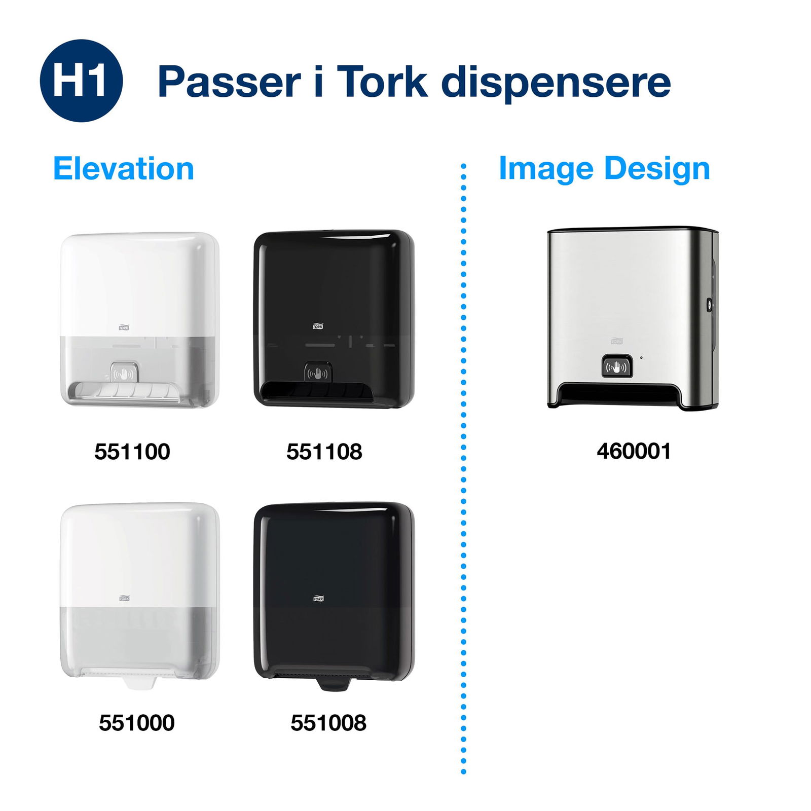 Tork 290059 Matic Universal H1 håndklæderulle hvid 6ruller