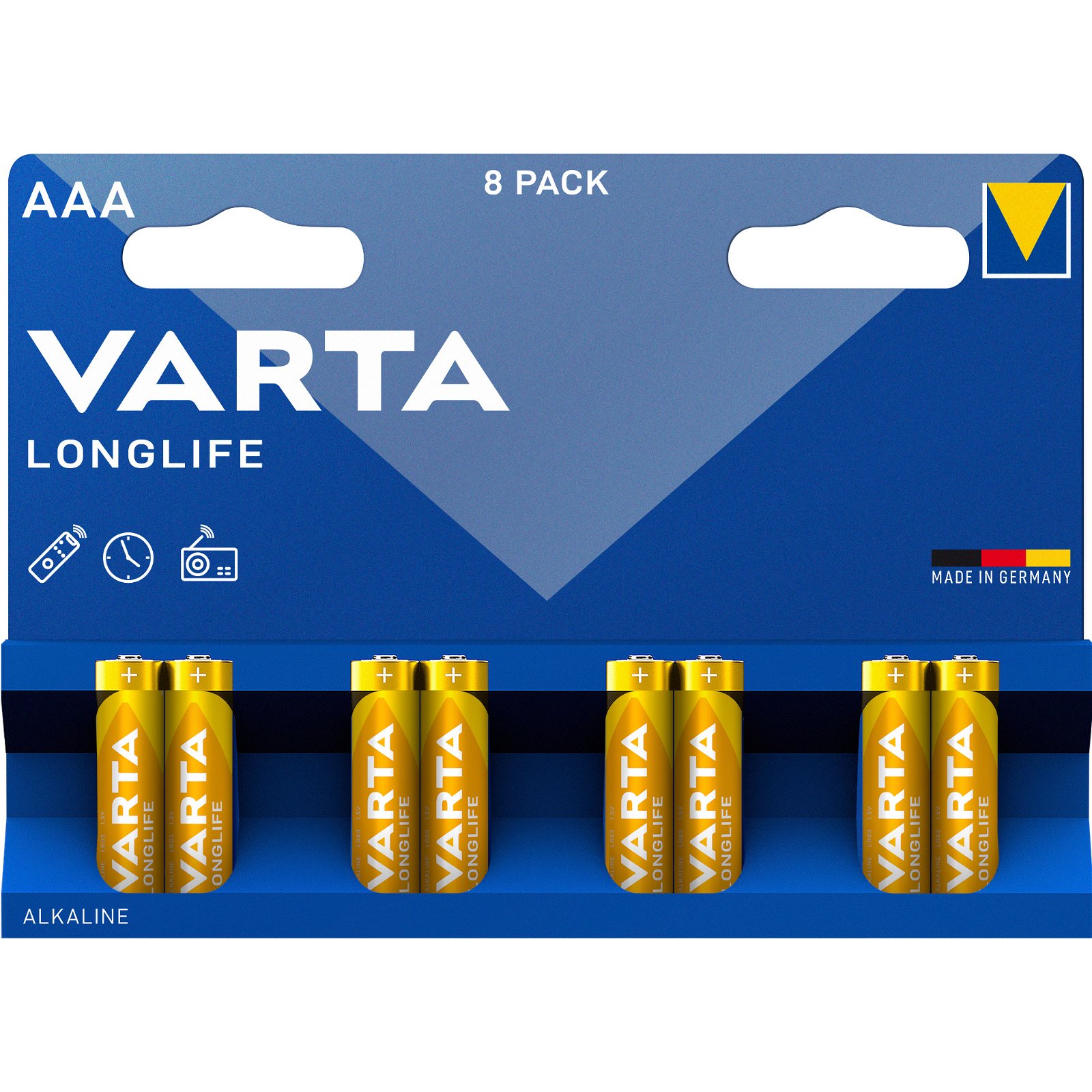 VARTA LongLife batteri AAA/LR03 1.5 v 8 stk