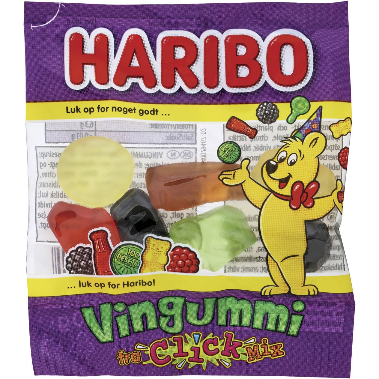 Haribo Click Mix vingummier 100 miniposer