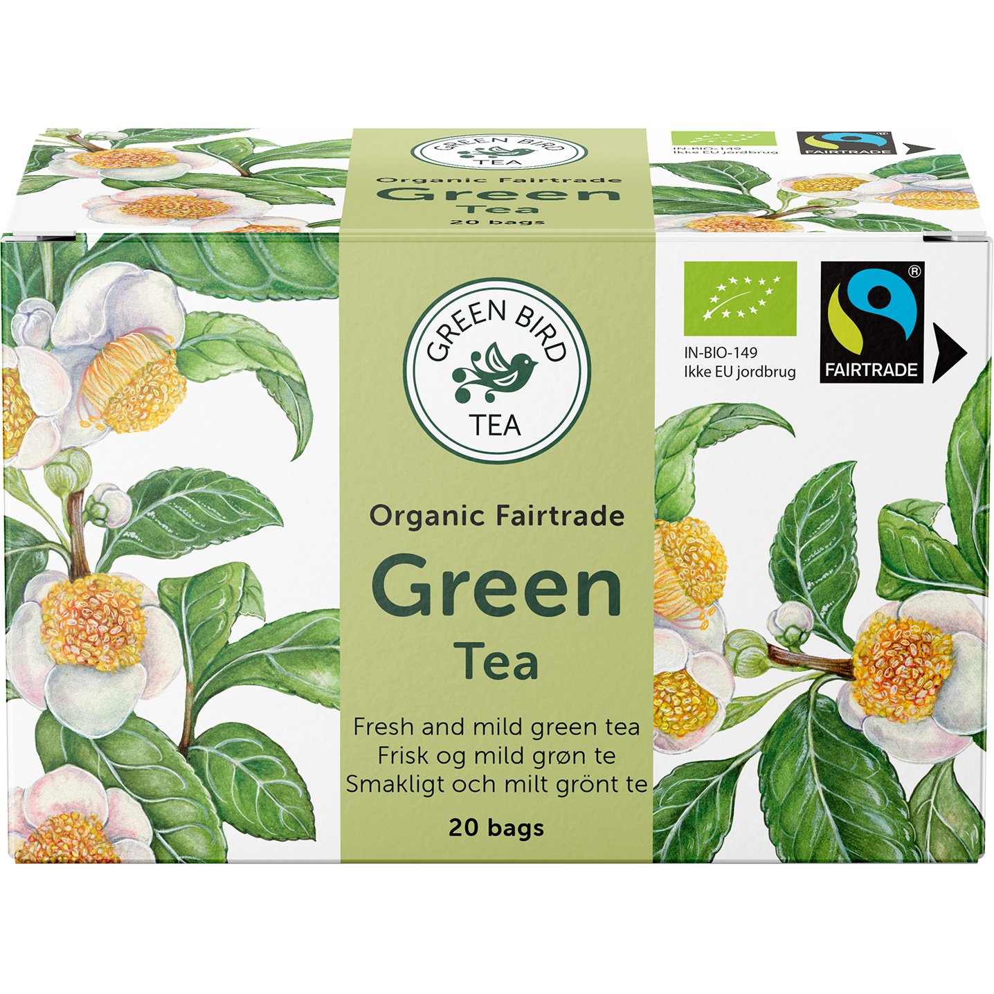 Green Bird Økologisk Grøn te 20 stk Grøn