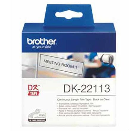 Brother etiketter 15.24 m DK22113, transparent