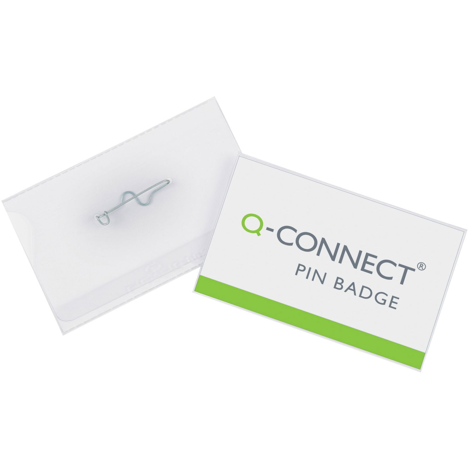 Q-connect kongresmærke m/nål 40x75mm 100stk