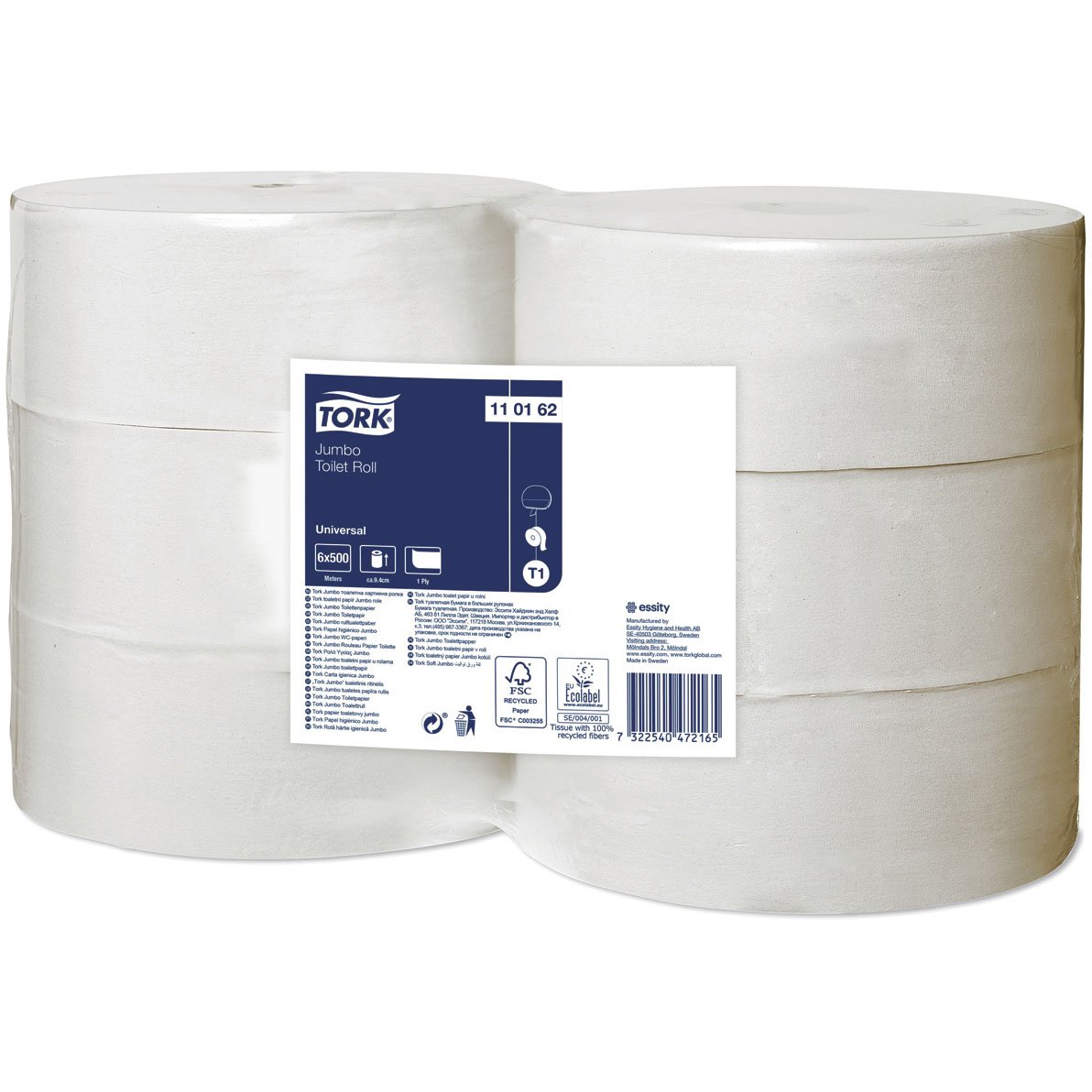Tork Advanced toiletpapir hvid 1Lag T1
