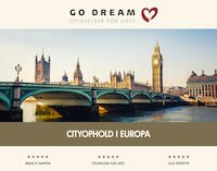 Dream Cityophold Europa Gavekort