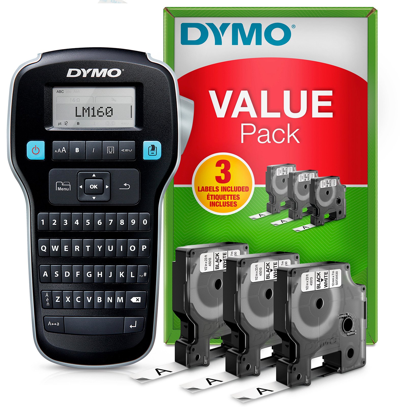 Dymo Labelmanager LM160 labelprinter + 3 rl tape