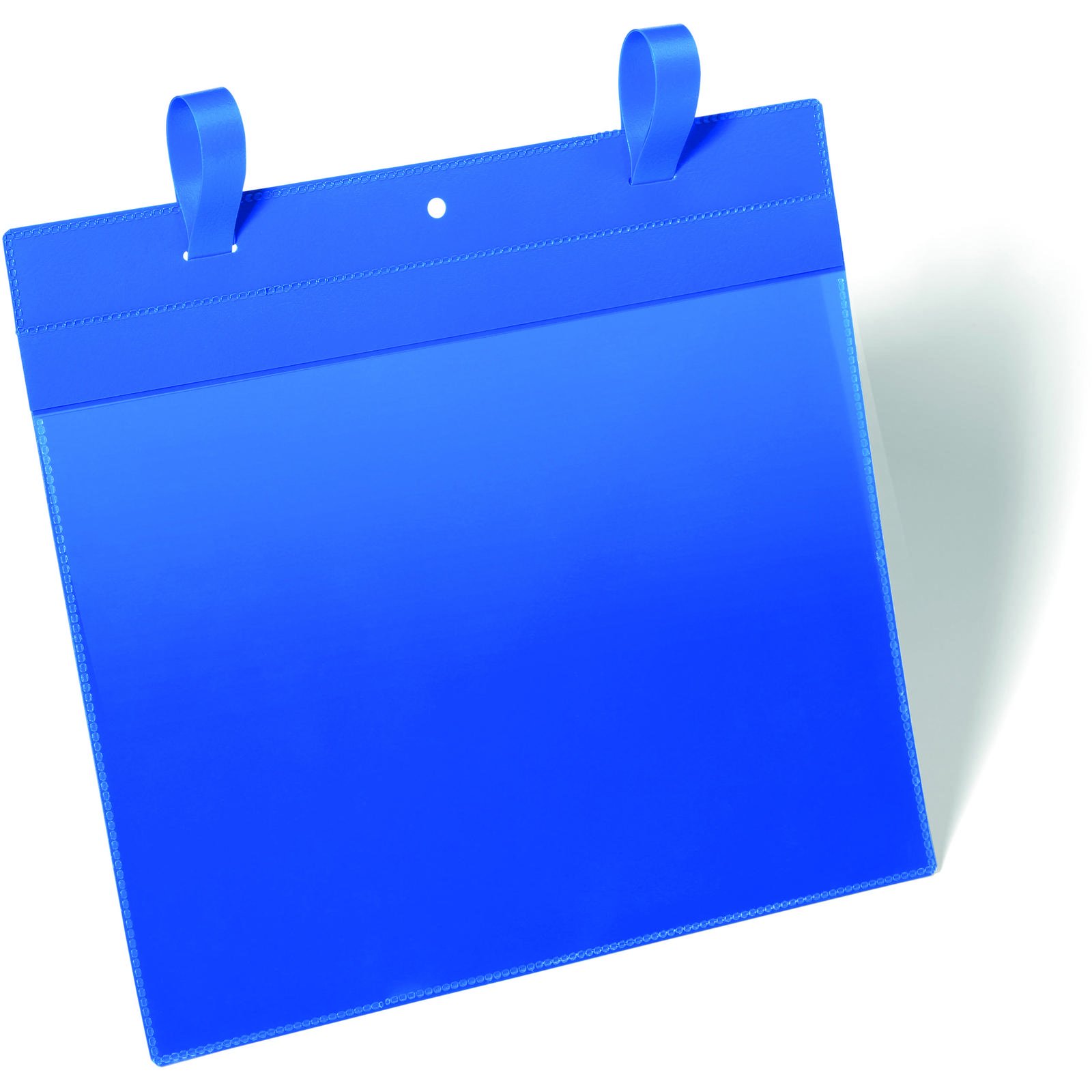 Durable lagerlomme tværformat med strop i A4 blå