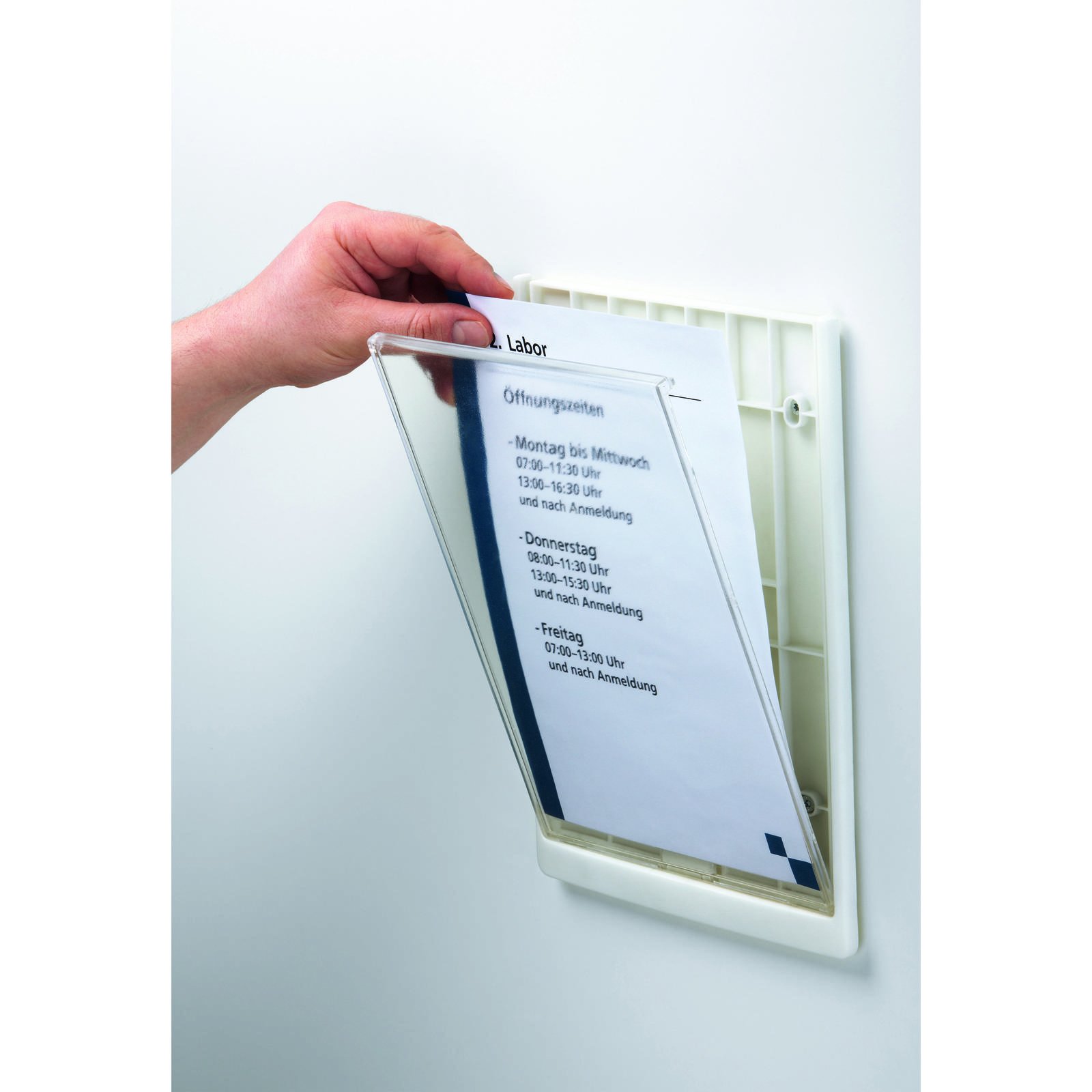 Durable Click Sign dørskilt A4-højformat hvid
