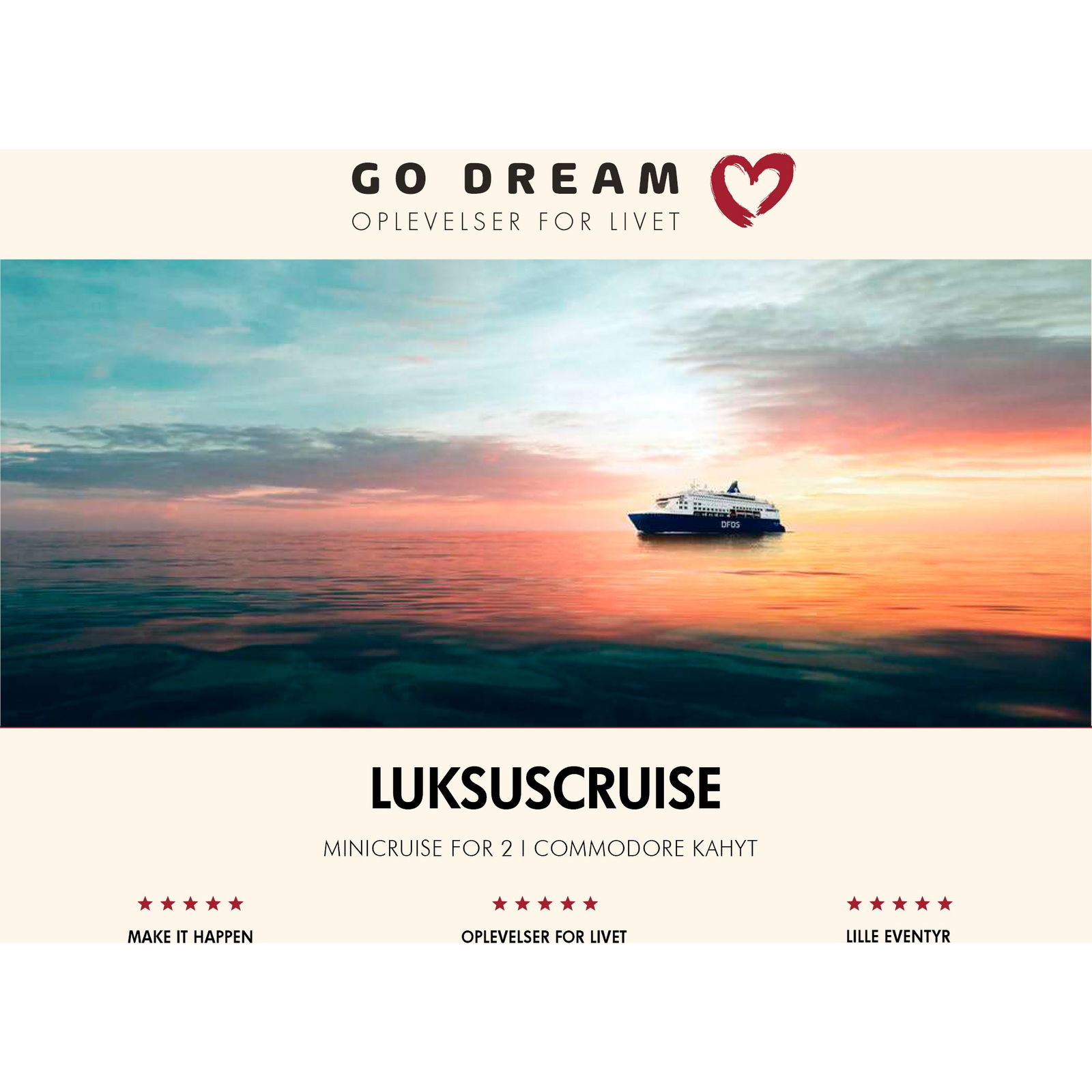 Go Dream Luksuscruise gavekort