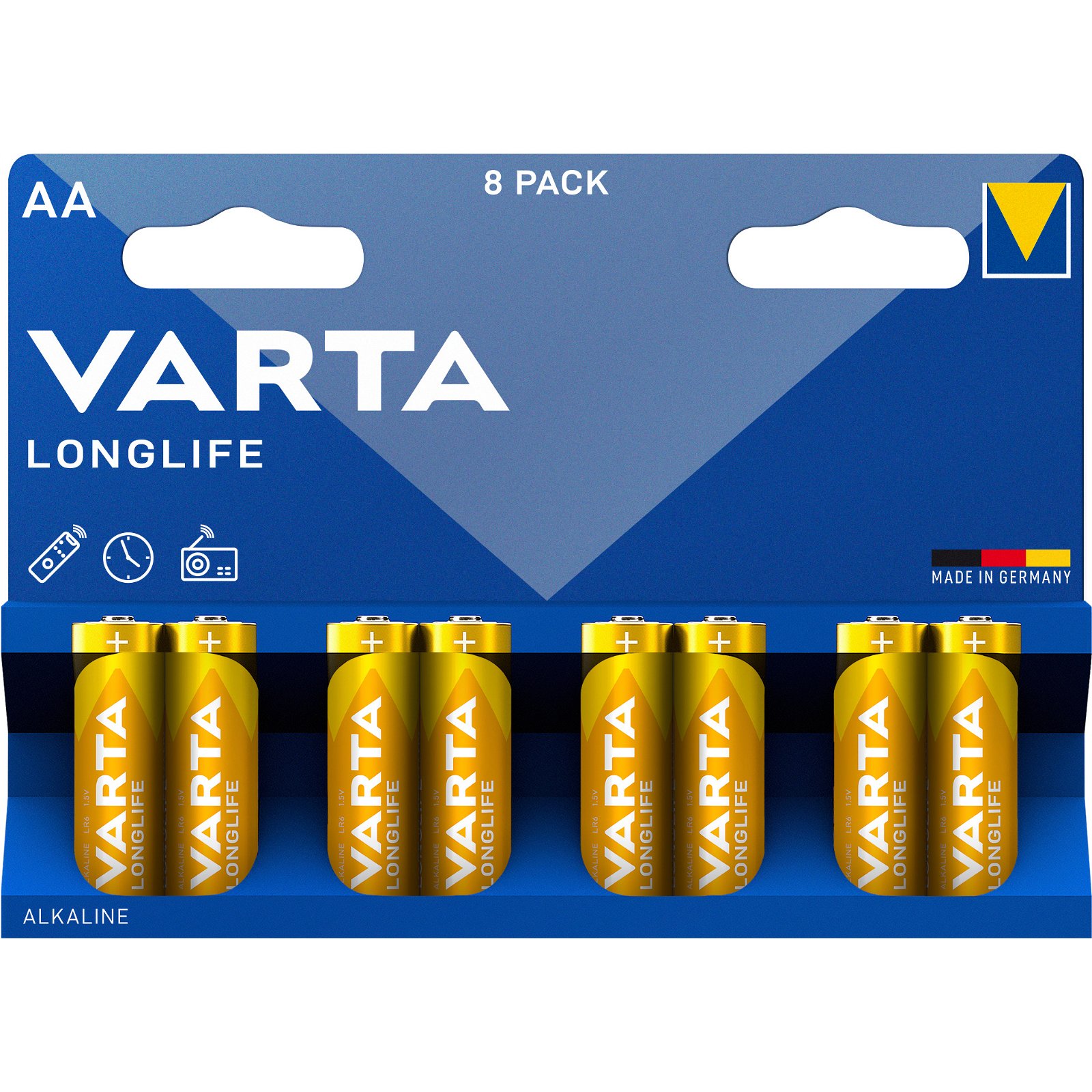 VARTA LongLife batteri AA/LR6 1.5 v 8 stk
