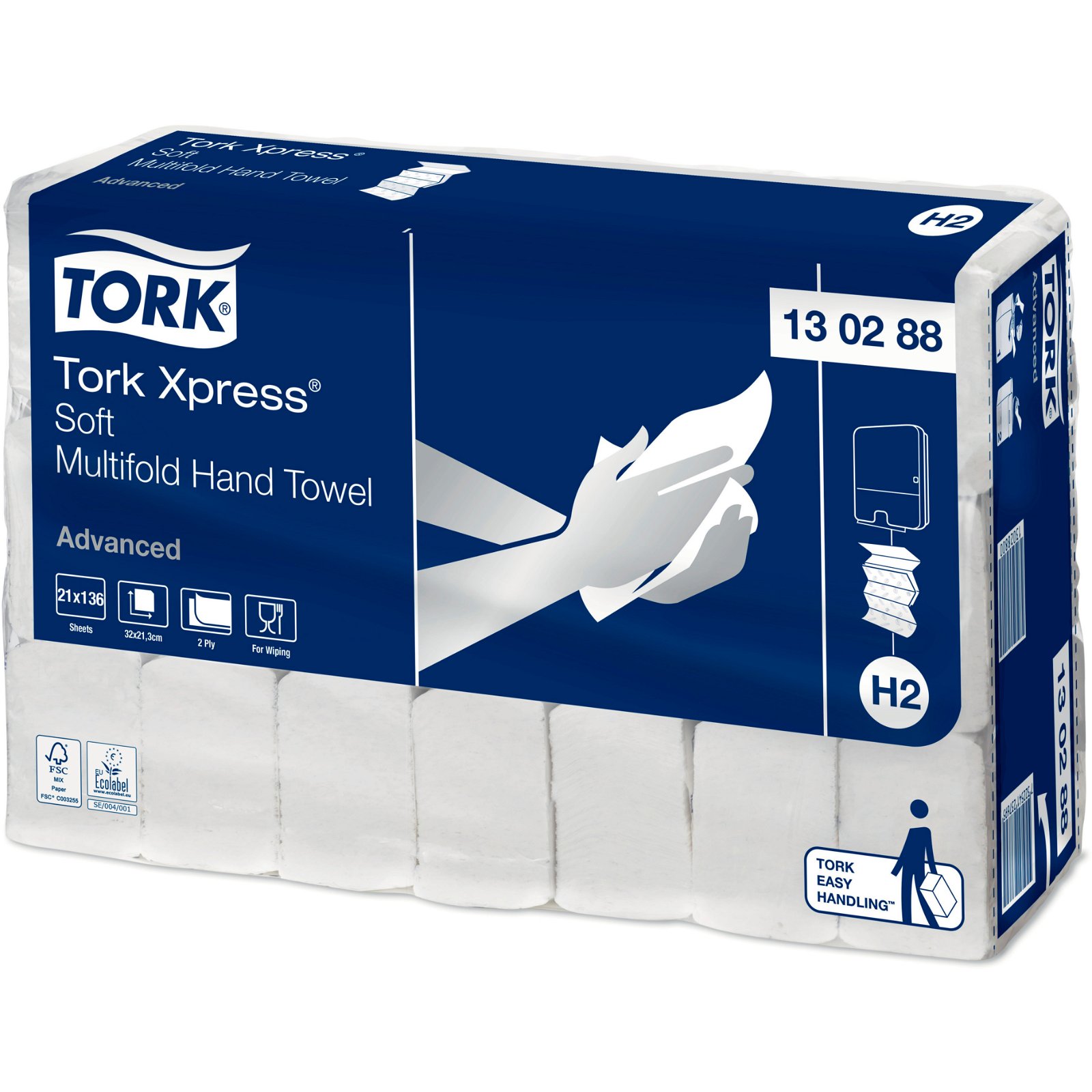 Tork Advanced Xpress® Soft Multifold håndklædeark H2 2Lag