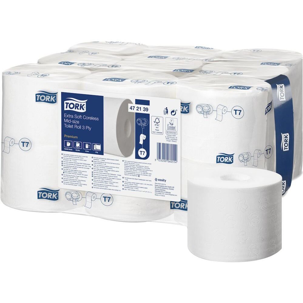 Tork Mid-size Premium toiletpapir 3Lag T7