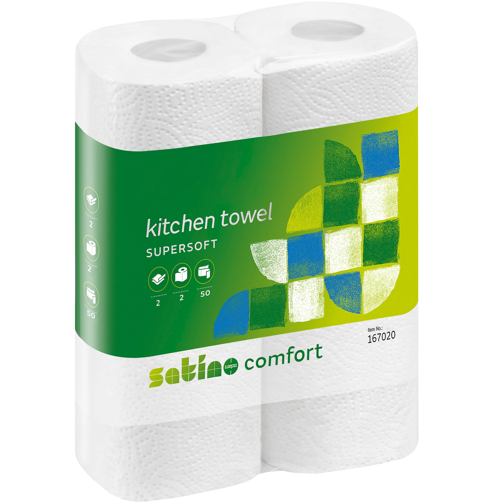 Satino Comfort køkkenrulle hvid 2Lag