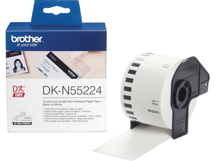 Brother etiketter 30.48 m DKN55224, hvid