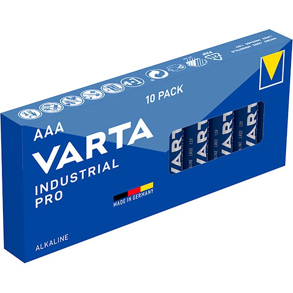 VARTA Industrial batteri AAA/LR03 1.5 v 10 stk