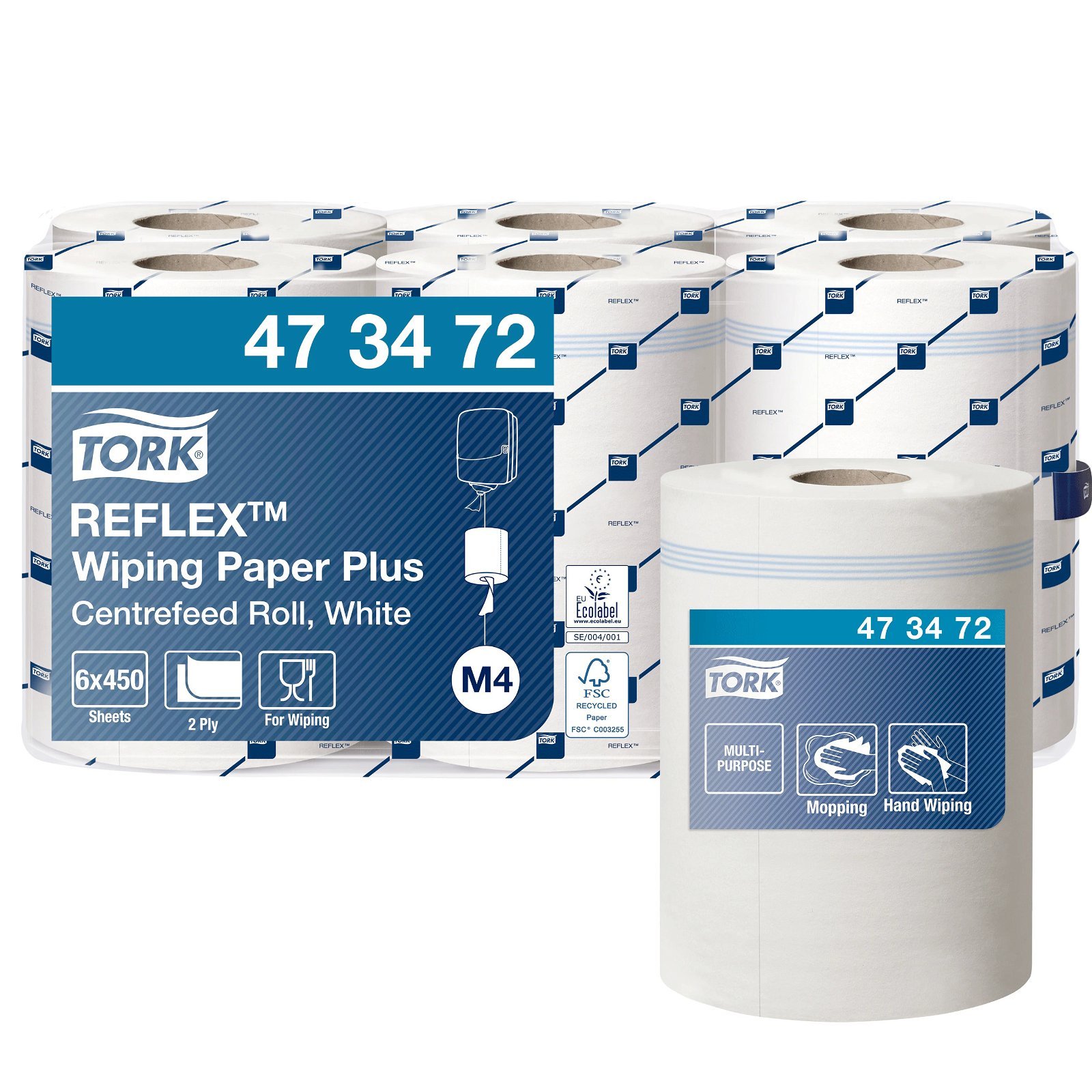 Tork Advanced Plus Reflex aftørringspapir , 2Lag