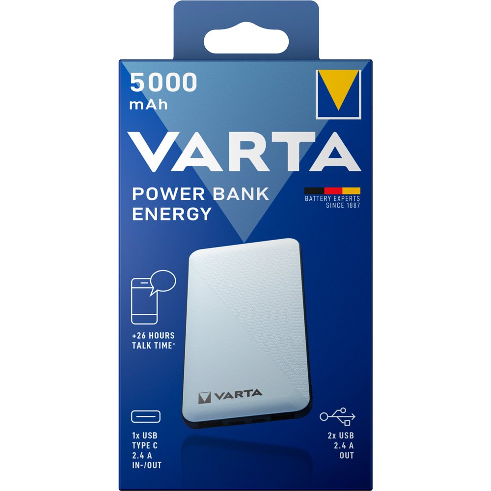 Varta Energy powerbank 5000mAh hvid