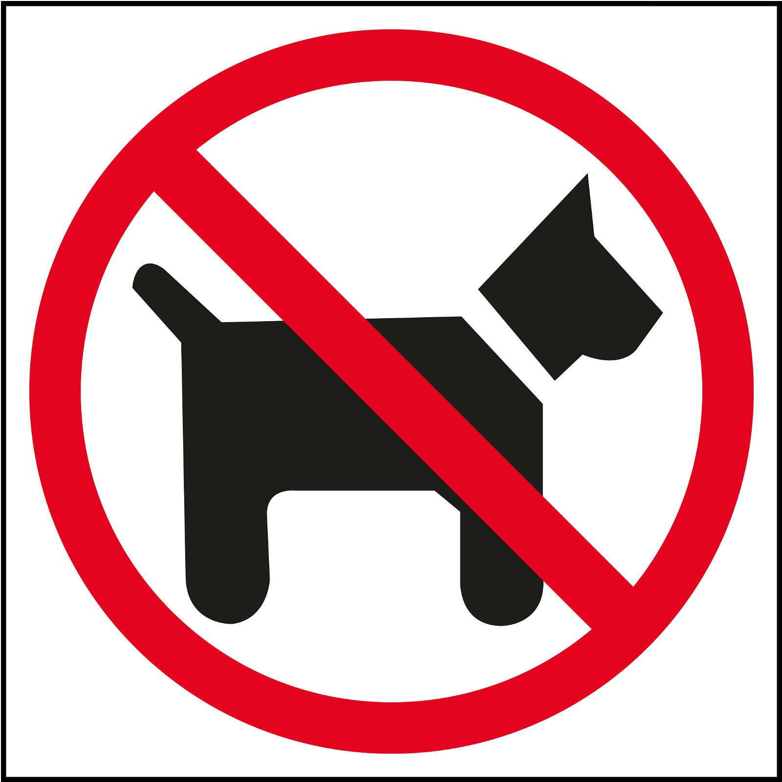 Apli Hund forbudt piktogram Nr. 523, Hund forbudt