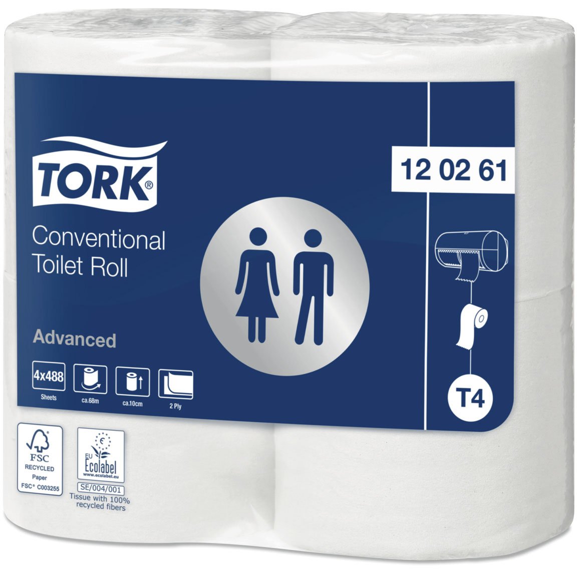 Tork Advanced toiletpapir hvid 2Lag T4