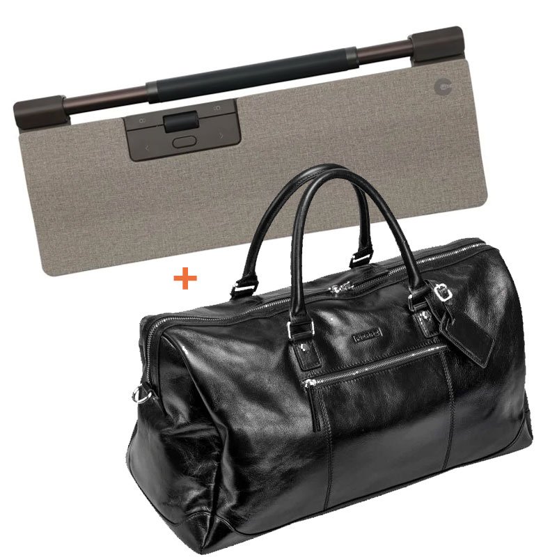 Contour RollerMouse Pro Regular Wireless ergonomisk mus sort;lysegrå + Pierre læder weekendtaske, sort