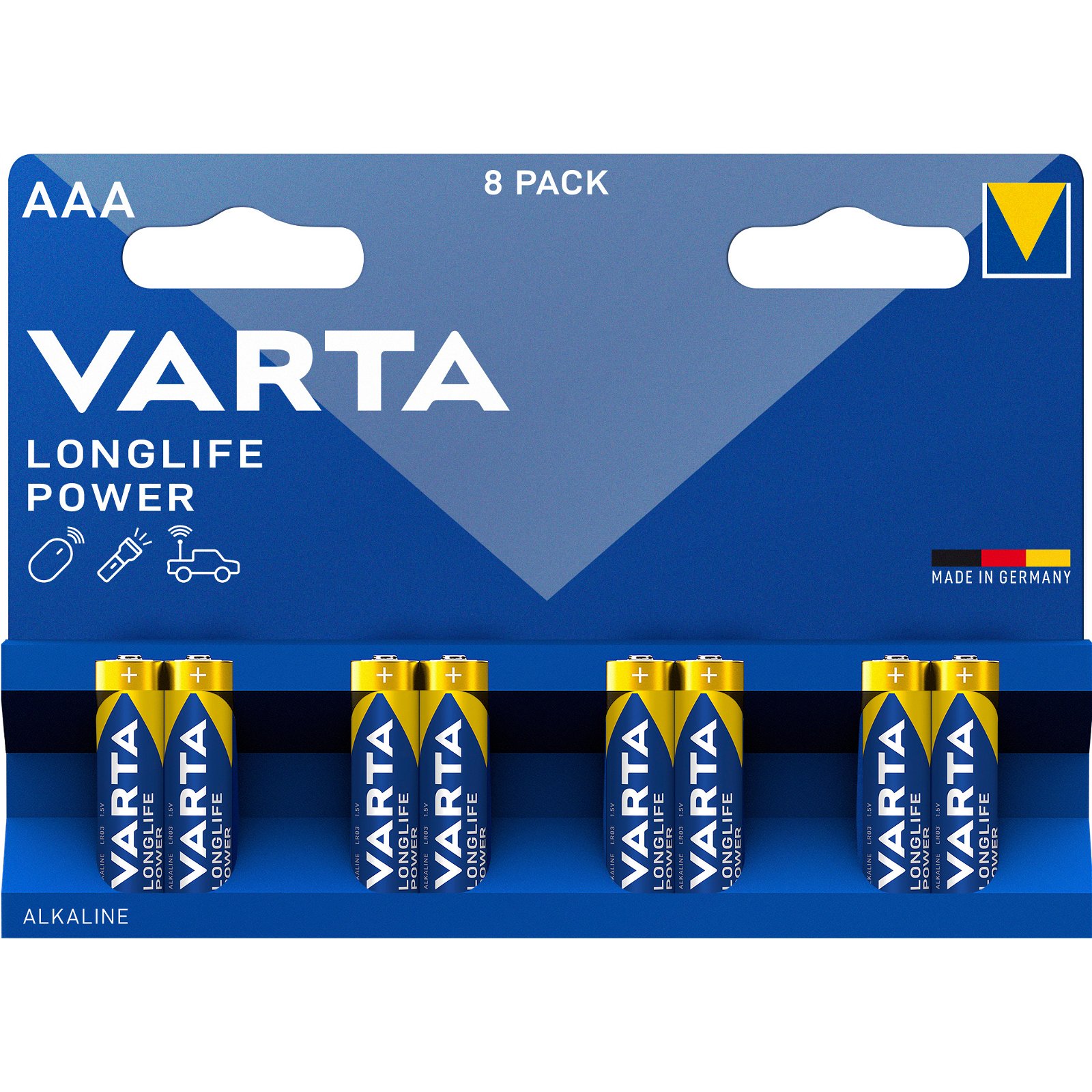 VARTA LongLife Power batteri AAA/LR03 1.5 v 8 stk