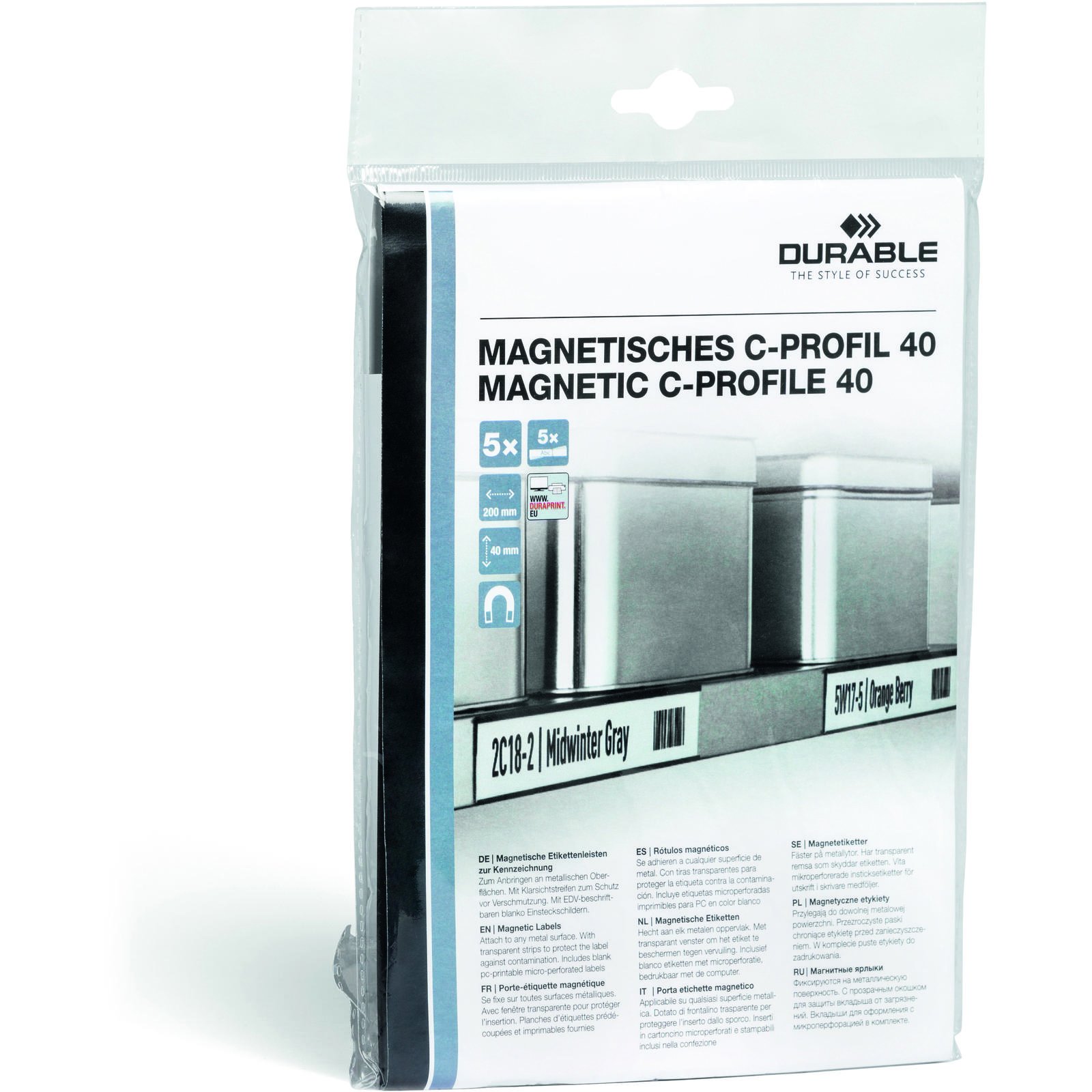 Durable Magnetic C-profile etiketholder