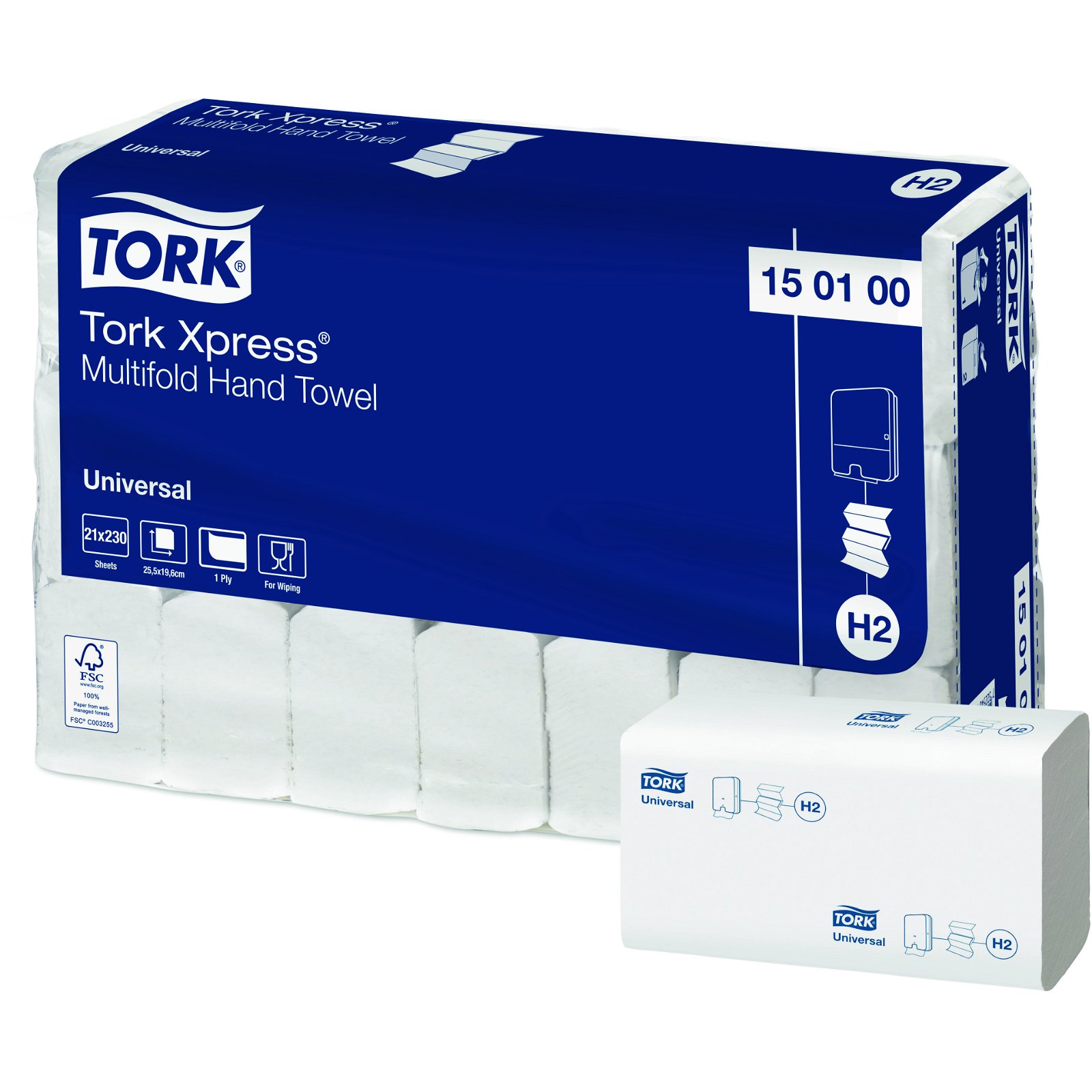 Tork Xpress Universal håndklædeark H2 3-fold 1Lag