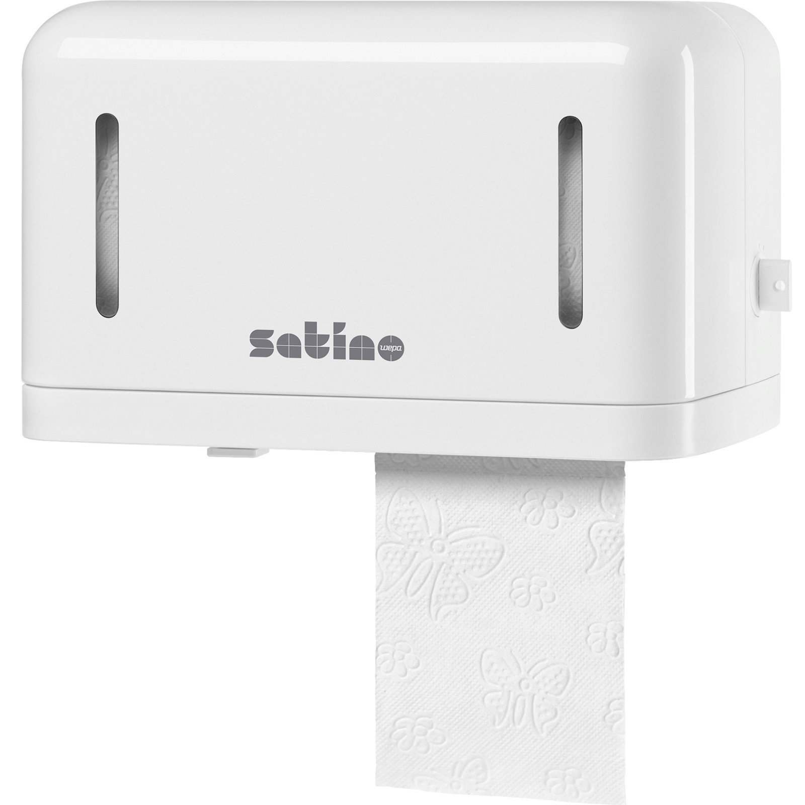 Satino Twin-Roll dispenser t/toiletpapir hvid