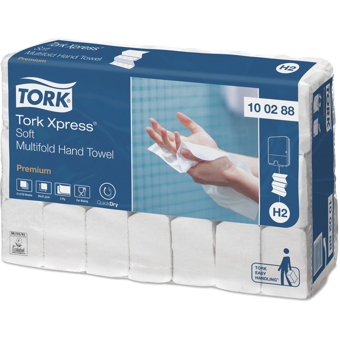 Tork Xpress Premium soft håndklædeark H2 4-fold 2Lag