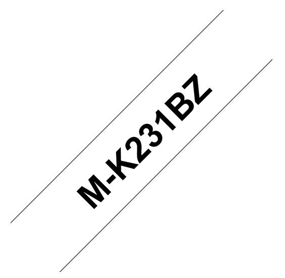 Brother MK-tape MK231BZ sort;hvid 12 mm x 8 m