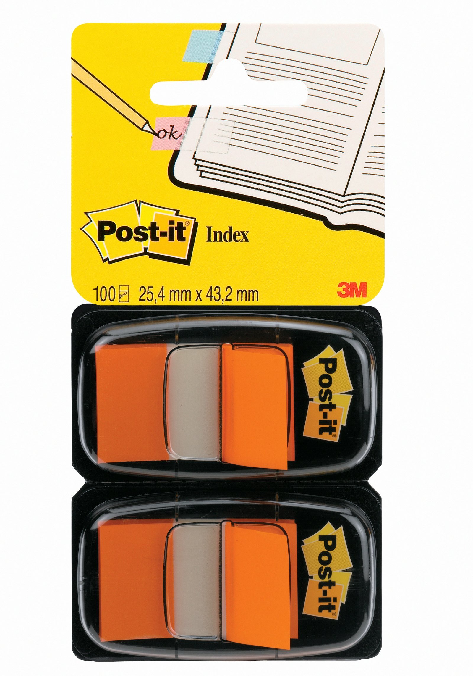 Post-it indexfaner 43 mm x 25 mm, orange